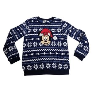 NEW Disney‎ Mickey Mouse Christmas nordic print fleece long sleeve top 8